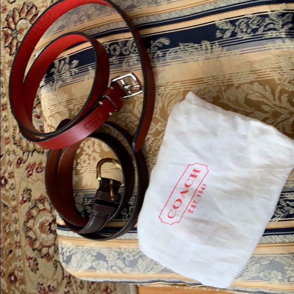 Two women’s coach belt never worn r